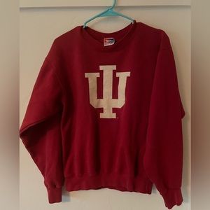 Indiana University appliqué crewneck sweatshirt size Small